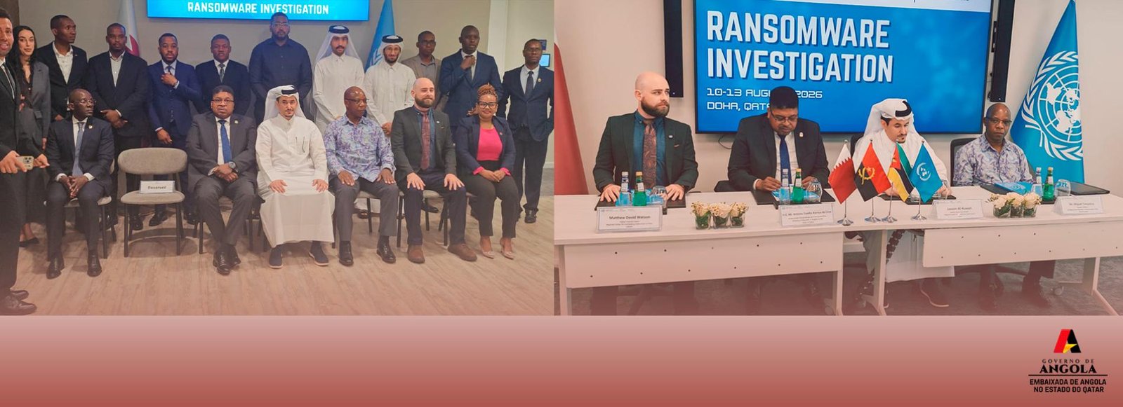 ANGOLA PARTICIPA EM FORMAÇÃO ESPECIALIZADA SOBRE ATAQUES DE RANSOMWARE NO QATAR