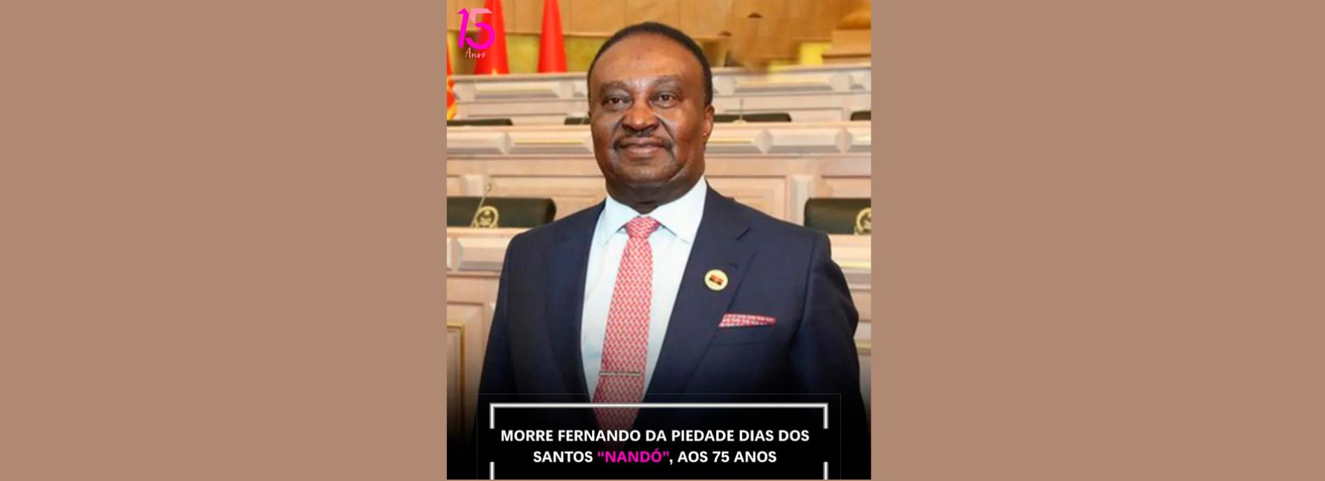 NOTA DE CONDOLÊNCIAS   PASSAMENTO FÍSICO DE FERNANDO DA PIEDADE DIAS DOS SANTOS ´´NANDÓ´´